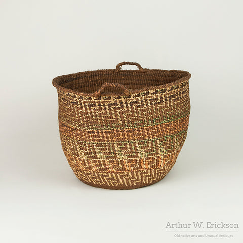 Unusual Large Early Quinault Basket