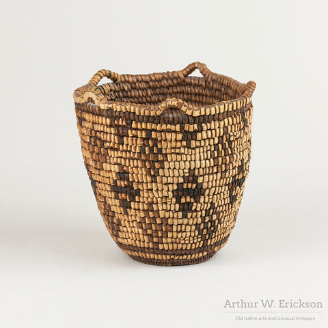 Fully Imbricated Child's Plateau Huckleberry Basket