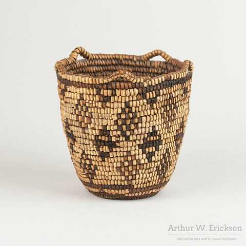 Fully Imbricated Child's Plateau Huckleberry Basket