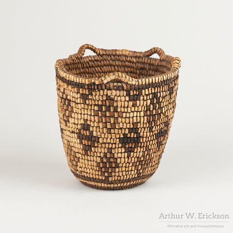 Fully Imbricated Child's Plateau Huckleberry Basket