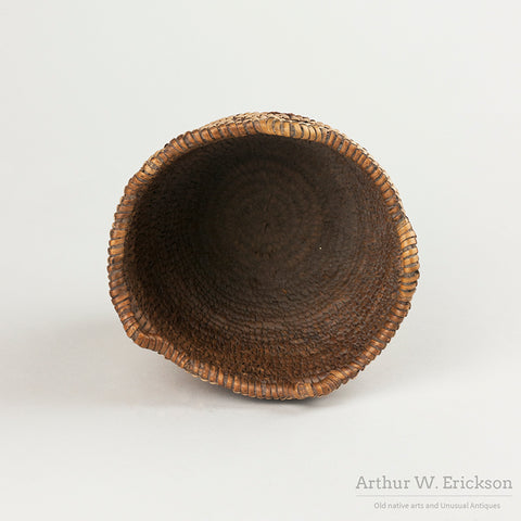 Fully Imbricated Child's Plateau Huckleberry Basket
