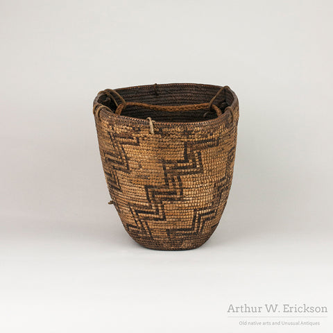 19th Century Nisqually or Puyallup Basket with Tumpline