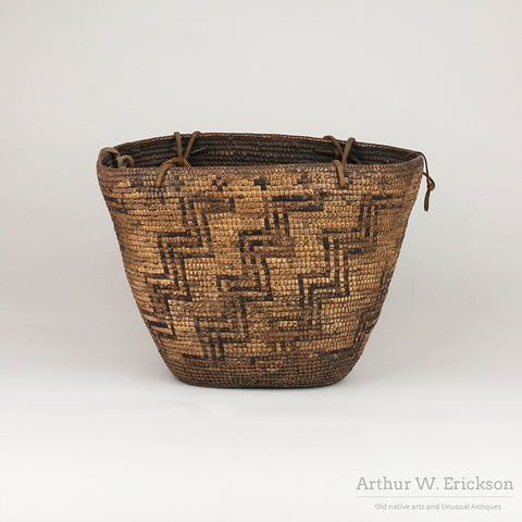 19th Century Nisqually or Puyallup Basket with Tumpline