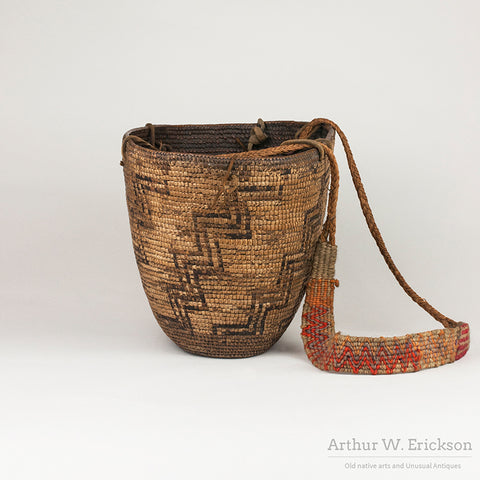 19th Century Nisqually or Puyallup Basket with Tumpline
