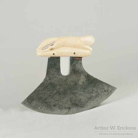 Inuit Ulu with Walrus Ivory Fox Handle