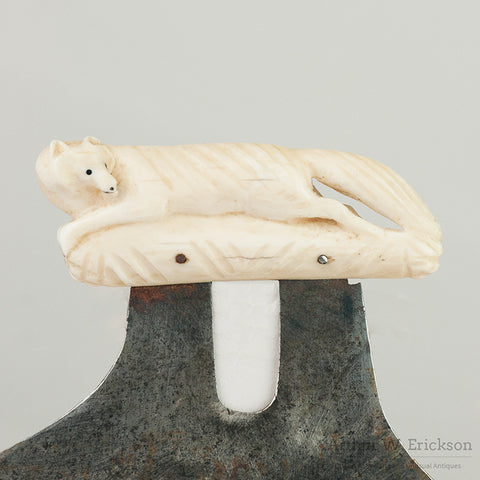 Inuit Ulu with Walrus Ivory Fox Handle