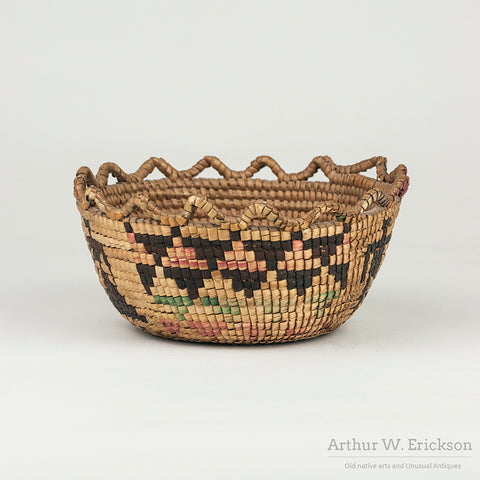 Small Figural Nisqually-Puyallup Fully Imbricated Basket