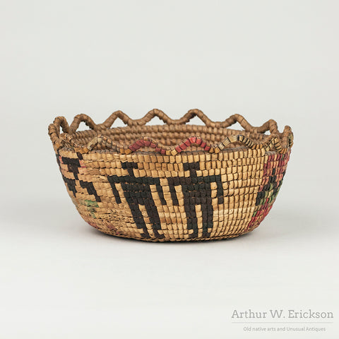 Small Figural Nisqually-Puyallup Fully Imbricated Basket