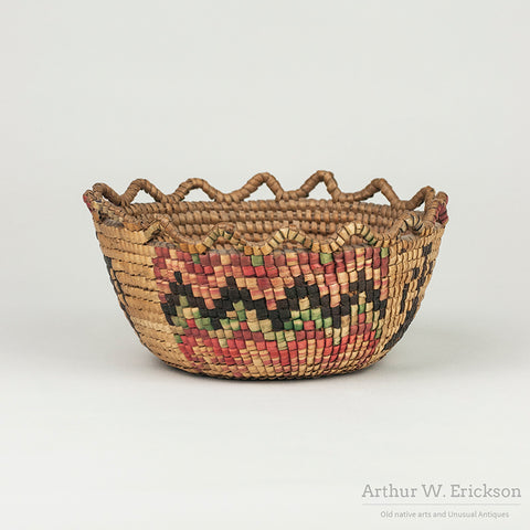 Small Figural Nisqually-Puyallup Fully Imbricated Basket