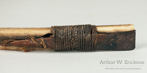19th Century Inuit Bone and Steel Knife