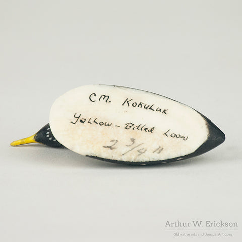 Yellow Billed Loon by Charles M Kokuluk (1940-2019)