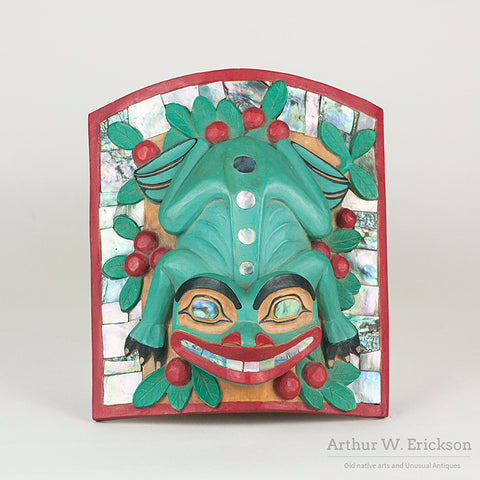 Early Lelooska Carved Northwest Coast Frontlet