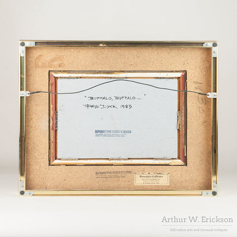 "Buffalo, Buffalo..." Oil Painting by Paul Dyck (1917-2006)