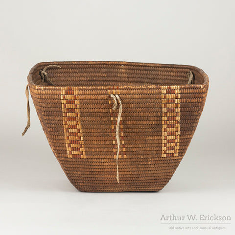 Handsome Lillooet Partially Imbricated Basket