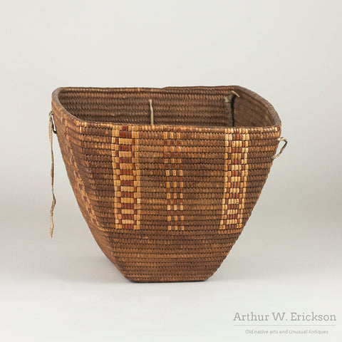 Handsome Lillooet Partially Imbricated Basket