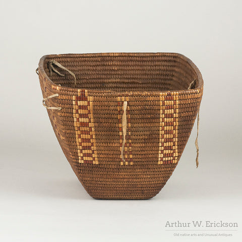 Handsome Lillooet Partially Imbricated Basket