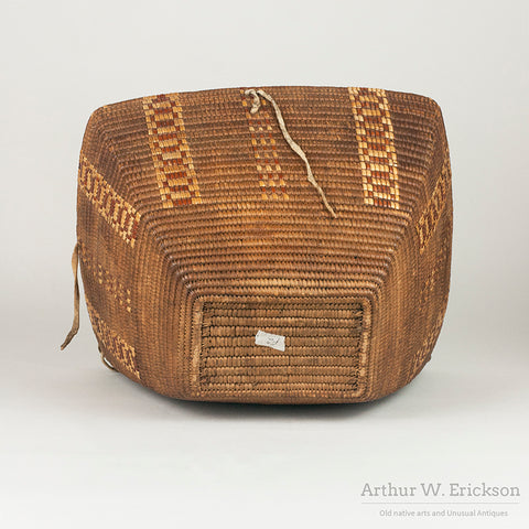 Handsome Lillooet Partially Imbricated Basket