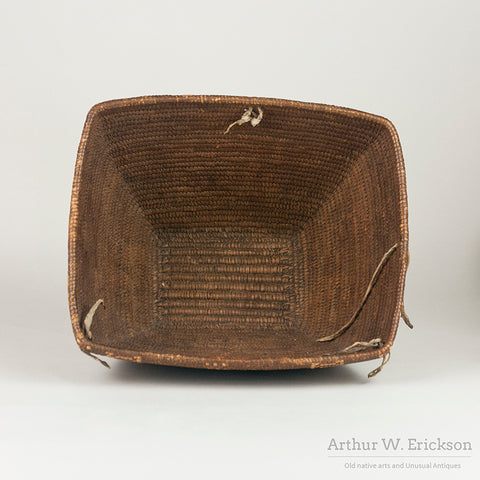 Handsome Lillooet Partially Imbricated Basket