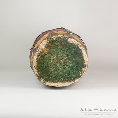 Large, Old, & Colorful Pueblo Drum