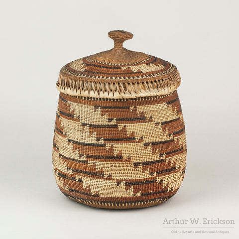 Lower Klamath River Lidded Tobacco Container