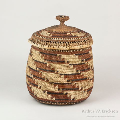 Lower Klamath River Lidded Tobacco Container