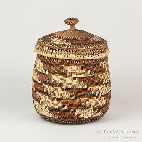 Lower Klamath River Lidded Tobacco Container