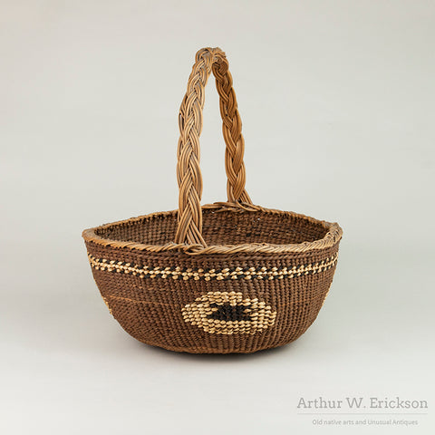 Siletz Basket with Double Braided Handle