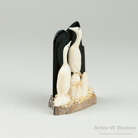 Walrus Ivory Sculpture by Brian Kulik