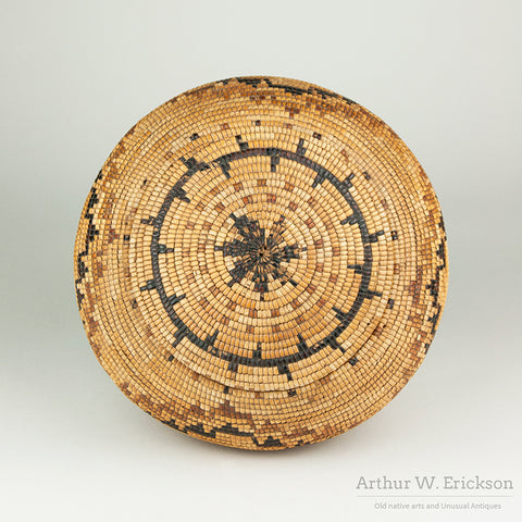 Canadian Salish Full Imbricated Lidded Globular Basket