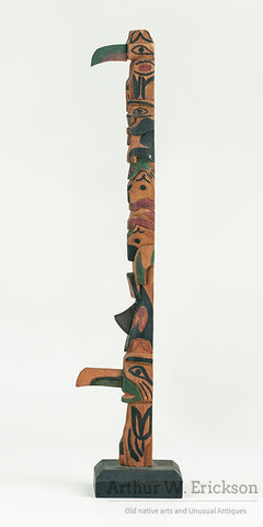 Painted Northwest Coast Totem Pole