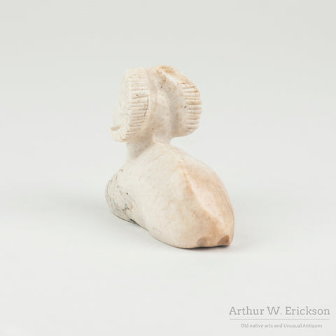 Inuit Carved Bone Mountain Sheep Ram