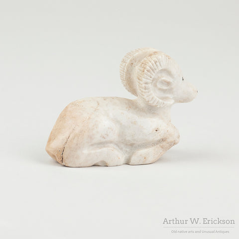 Inuit Carved Bone Mountain Sheep Ram