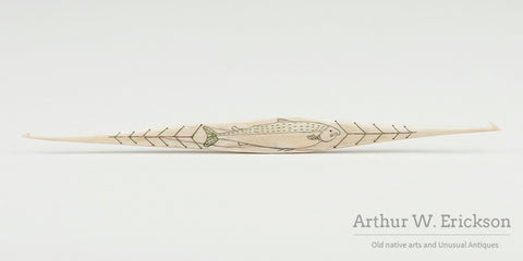 Exquisite Inuit Scrimshawed Crochet Hook