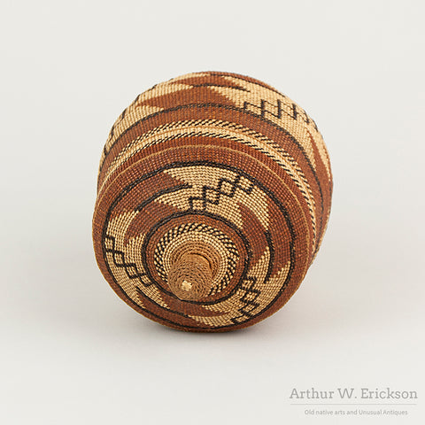 Karuk Lidded Treasure Basket