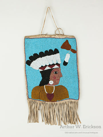 Plateau Bag with Indian Head and Shaker Religion Bell