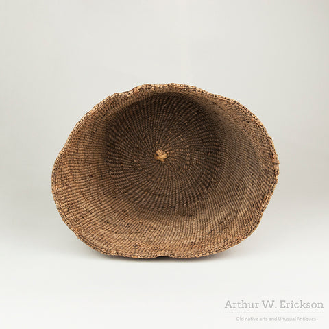 Large Quinault Basket with Dogs Around the Rim