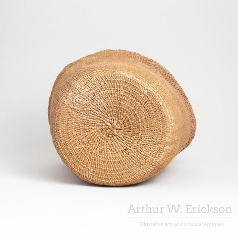Large Aleut Open Weave Carrying Basket