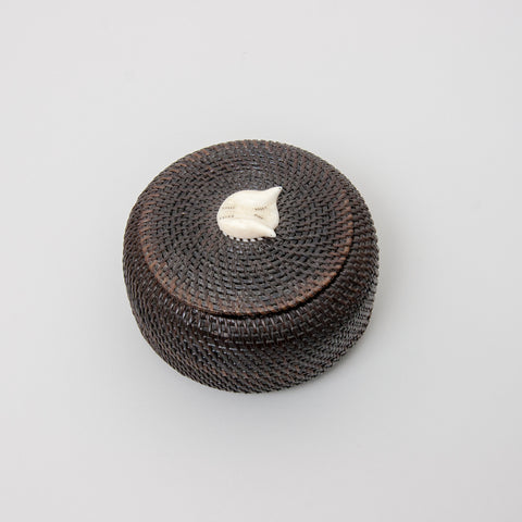 Gregg Tagarook Baleen Basket with Figural Finial