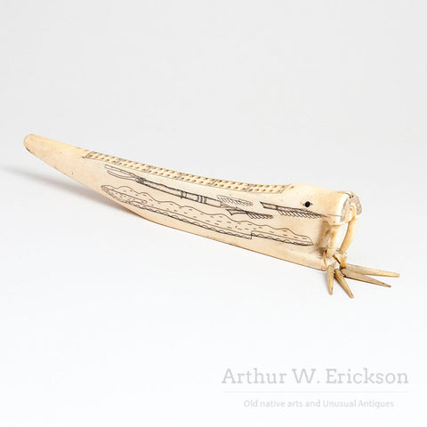 Inuit Walrus Headed Cribbage Board