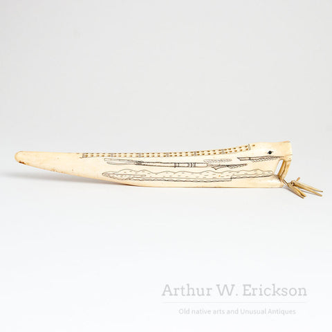Inuit Walrus Headed Cribbage Board