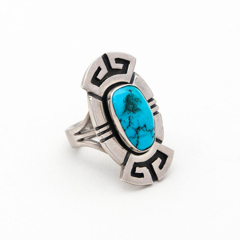 Turquoise and Sterling Silver Ring by Julian Lovato