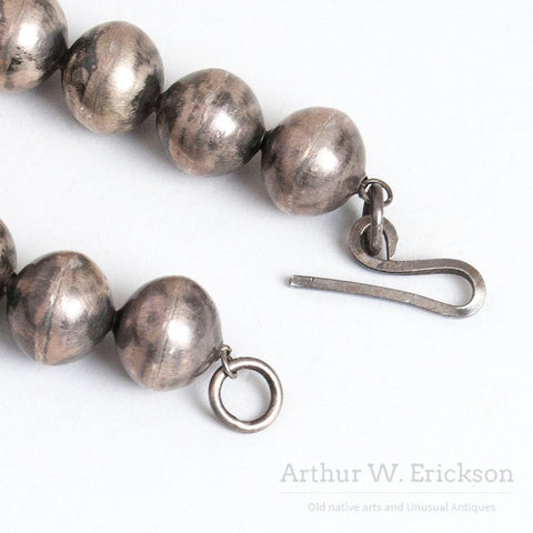 Early 20th Century Navajo Squash Blossom Necklace