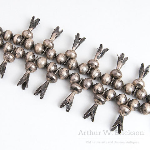 Early 20th Century Navajo Squash Blossom Necklace