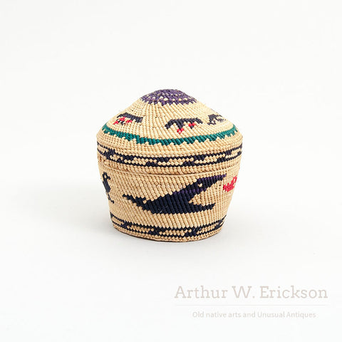 Nuu-Chah-Nulth Dome Lidded Figural Basket