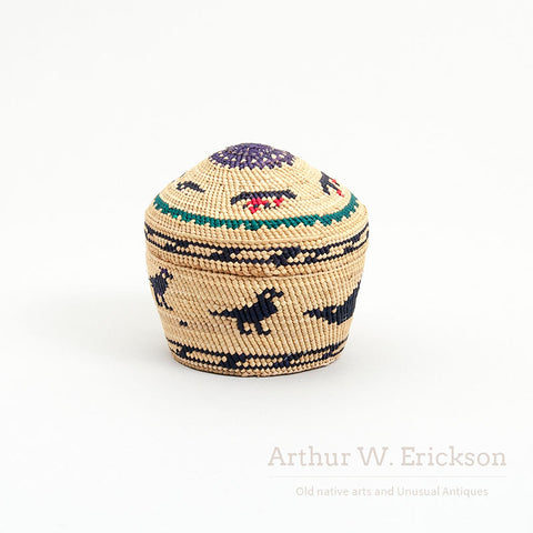 Nuu-Chah-Nulth Dome Lidded Figural Basket