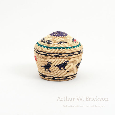 Nuu-Chah-Nulth Dome Lidded Figural Basket