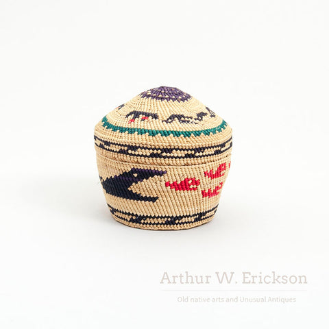 Nuu-Chah-Nulth Dome Lidded Figural Basket