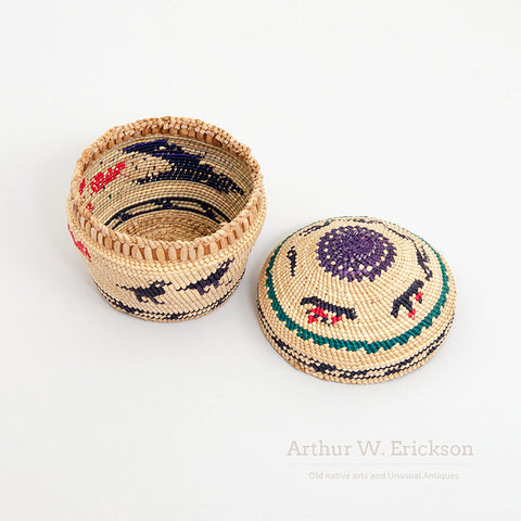 Nuu-Chah-Nulth Dome Lidded Figural Basket