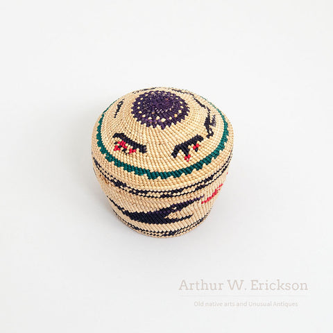 Nuu-Chah-Nulth Dome Lidded Figural Basket