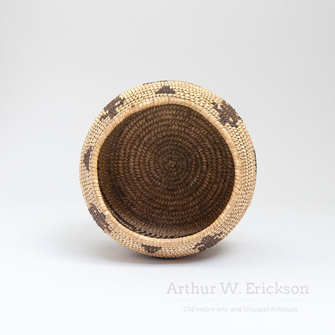 Interesting Papago basket with Lizards